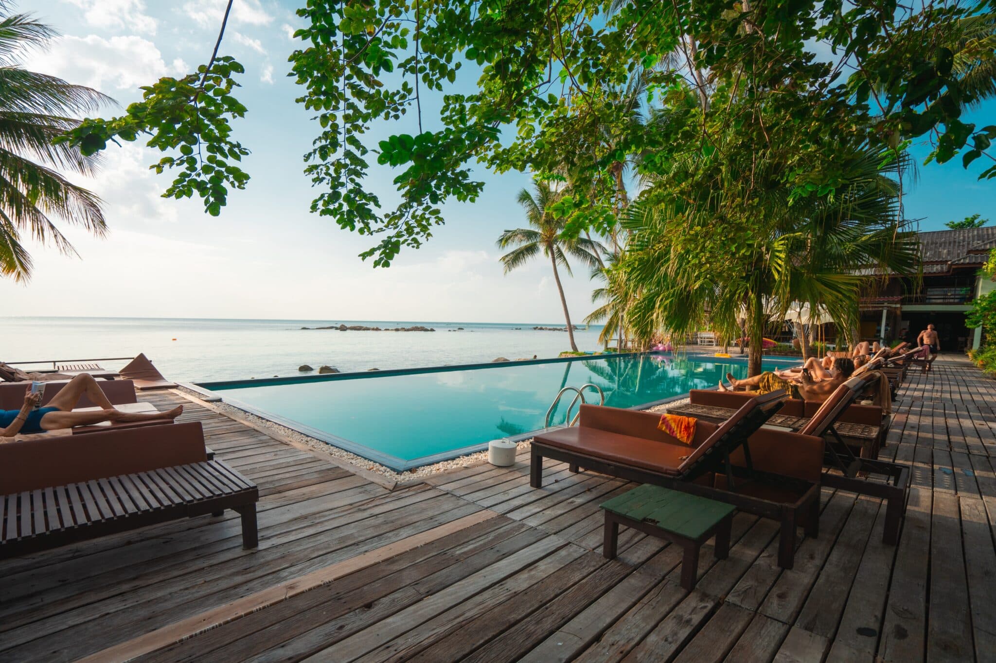 tropical hotel pool